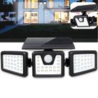 Applique Murale Solaire 70 LED NEUFU avec Détecteur de Mouvement Étanche pour Éclairage Extérieur Jardin 3 Têtes