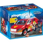 PLAYMOBIL - City Action - Véhicule d'Intervention avec Sirène - Les Pompiers - Voiture de Pompiers
