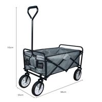 Chariot de Jardin Pliable - Gris - Capacité 120kg - Gants de Jardinage GRATUITS