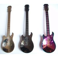 Lot de 3 cuillères en acier inoxydable coloré en forme de guitare