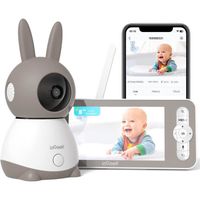 ieGeek Top 2K/5" HD écran Babyphone Caméra Bebe, Baby Phone Vidéo connecté Smartphone Visiophone Bébé avec Vision Nocturne Audio