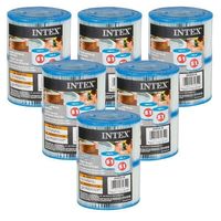 Cartouches de filtration pour spa gonflable - INTEX - Lot de 12 cartouches cylindriques blanches