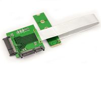 Convertisseur adaptateur pour monter un SSD U.2 sur un port pour SSD M.2 NVMe. Avec nappe semi rigide U2 (68Pin SFF-8639) vers M2 