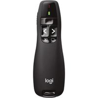 Logitech R400 Télécommande de Présentation sans Fil, 2,4 GHz/Récepteur USB, Pointeur Laser Rouge, Portée de 15 Mètres, 6 Boutons,