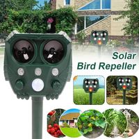 Répulseur animaux solaire ultrasons répulsif-Repousse rats, moustiques-Chaser animaux-Intérieur, Terrasse, Extérieur-recharge solair