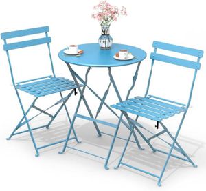Ensemble table et chaise de jardin Set de Bistro Ensemble de Mobilier d'Extérieur de 