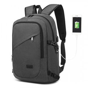 Sac Bandoulière Homme VARLIVOO Rétro Toile Avec Port USB - Sling Bag Antivol Crossbody Bleu