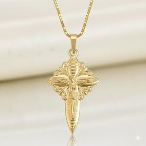 Chaine et pendentif en acier croix pour femme (50 cm) - Bijou orignial