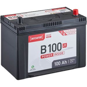 BATTERIE VÉHICULE Accurat B100 Batterie voiture 12V 100Ah 760A à cel