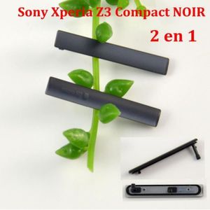 PIÈCE TÉLÉPHONE Cache USB Carte SIM SD Connecteur Charge Prise Pour Sony Xpéria Z3 Compact NOIR