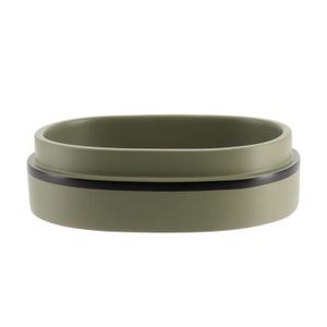 PORTE SAVON TENDANCE - Porte savon en résine Vert Kaki et Noir 12,7 x 9 x 3,6 cm