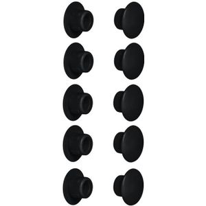 Kit De 60 Bouchons En Plastique Noir Pour Carrosserie - Trous 1/2", Types Plat Et Enfoncé