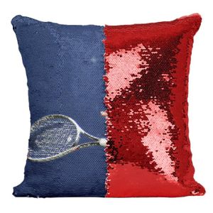 COUSSIN Coussin avec Housse Sequin - Paillettes Rouge Coup