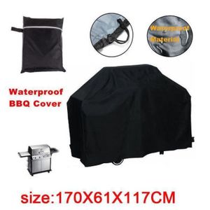 HOUSSE - BÂCHE Huiya- 170 61 117cm Black BBQ tanche Cover Barbecue Grill Protecteur pour le gaz au charbon lectrique Barbecue Grill