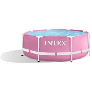 PISCINE INTEX - Kit piscine metal frame rose ronde - tubulaire - Ø x h : 2,44 x 0,76 m