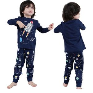 PYJAMA MINTGREEN Pyjama Garçon Enfant vaisseau spatial Manche longue Impression Noir