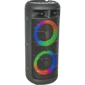 Enceinte Autonome Lumineuse Avec Lecteur CD Inovalley MS06-CD-XXL -  Bluetooth 5.0 / USB - 1000W - Karaoké, RADIO FM+ Clé USB 32G
