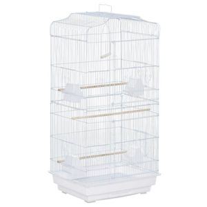 VOLIÈRE - CAGE OISEAU Pawhut Cage à oiseaux volière avec mangeoires perc