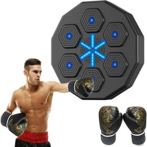 SAC DE FRAPPE Music boxing machine musicale Connexion Bluetooth Livré avec des gants de boxe noirs pour adultes Diverses options d'installation