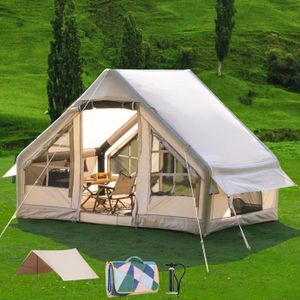 TENTE DE CAMPING Tente De Camping Gonflable Avec Auvent, Tente De R