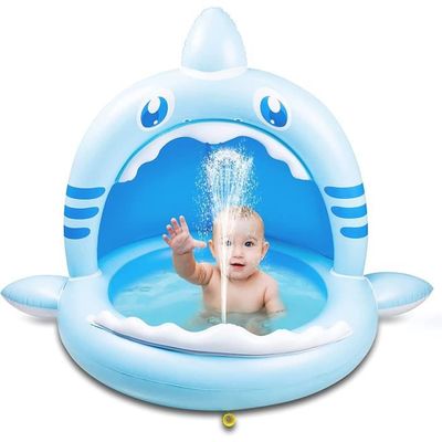 Piscine Weokeey Piscine Enfant Piscine Pour Bebe Avec Toit De Protection Solaire Pataugeoire Bebe50 Cdiscount Jeux Jouets
