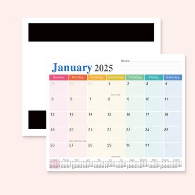 Calendrier Magnétique Frigo 18 Mois - Janvier 2025 à Juin 2026