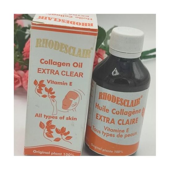 Duo Lait éclaircissant + Huile Collagène EVOLUDERM & RHODESCLAIR - Soin Anti-âge Et Anti-taches - Neuf
