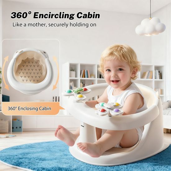 Siège De Bain Bébé Gazocua – Anti-Dérapant Ventouses, Chaise Baignoire 6-24 Mois, Sécurité Et Confort