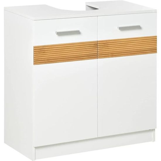 Meuble Salle De Bain Noir Meuble D'évier Armoire De Lavabo 80 X 33 X 60 Cm Bois D'ingénierie Blanc 02_0006807 | Leroy Merlin Meuble Sous Vasque Vidaxl