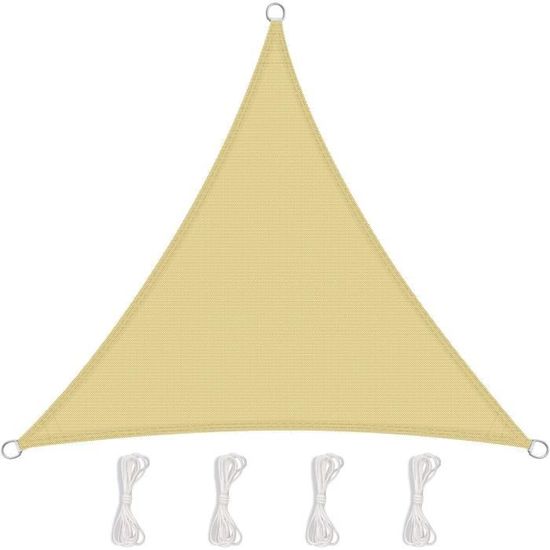 Warooma Voile D'ombrage Rectangulaire Avec Corde - 2,5 X 2,5 M - Résistant Aux UV - Qualité Commerciale - Pour Terrasse Et Activités D'extérieur