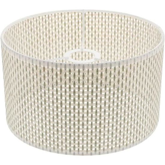 Abat-Jour Tambour Zoffany Samphire 20 Cm – Vintage Beige Et Gris Motif Fleurs – Fabrication Artisanale