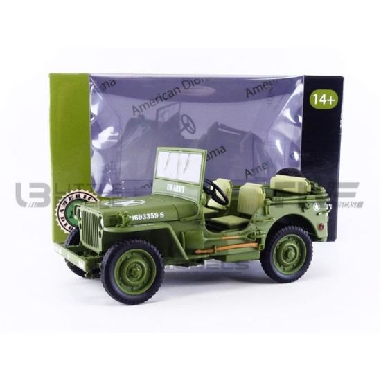Jeep Willys US Army Pour Figurines - Plastique - Échelle Pour Joe, Big Jim