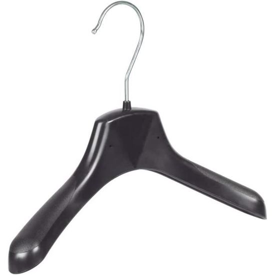 Le Gèant Du Cintre - 10 X Cintre Veste - Costume Plastique Noir Avec épaules Larges Et Barre, 42