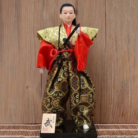 3 Mini Statues Samouraï PVC Noir - 5 Cm De Haut - Adhésif Double Face Inclus - Décoration Tableau De Bord Voiture, Bureau