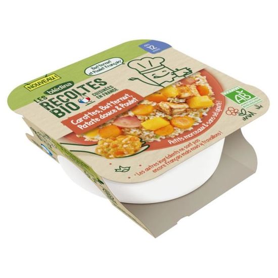 Blédina Les Récoltes Bio - Petit Pot Courgette Poulet Thym Dès 6 Mois | Lot De 12 X 200g