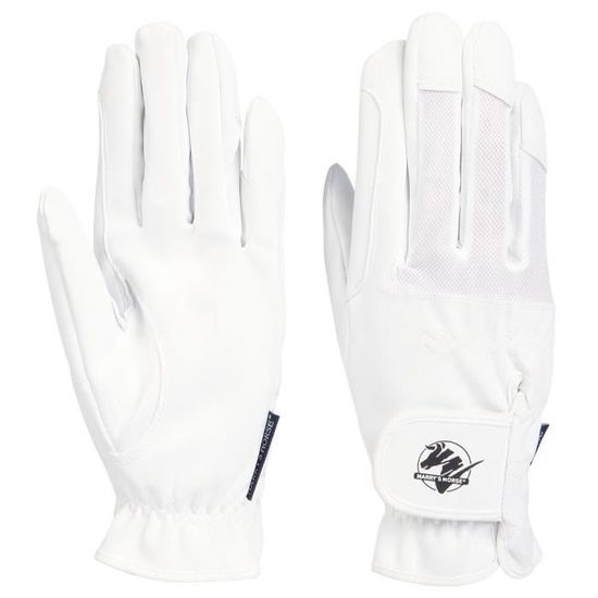 Gants D’équitation Harrys Horse Domy Daim Et Mesh – Taille XXL – Beige/blanc