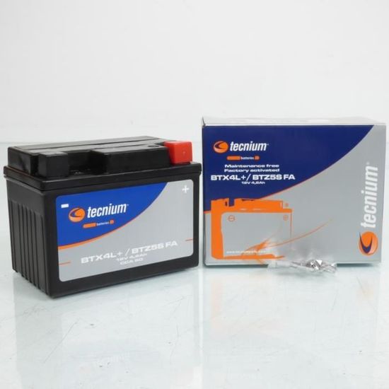 Batterie Tecnium SLA 12V 4.2Ah Pour Suzuki DR650 R 1992-1994 - Réf. YTX4L/YTZ5S - Neuf - Garantie 2 Ans