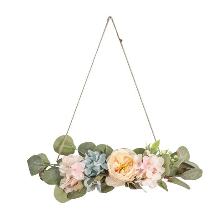 fleur artificielle Pendentif de mur couronne s décoratives style décoration 226JC