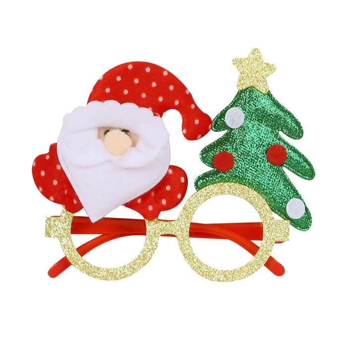 Lanv SunFuture Lot De 12 Cadres De Lunettes De Noël à Paillettes Pour Fête Costumée