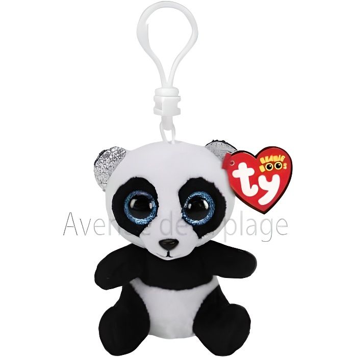 Peluche Ty Beanie Boo's porte clé Bamboo le panda Multicolore