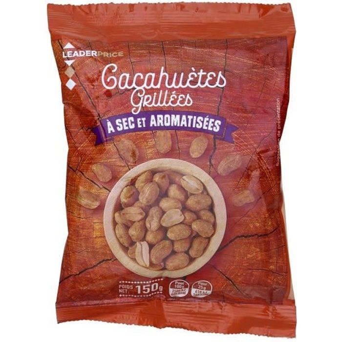 Cacahuètes grillées à sec et aromatisées - 150g