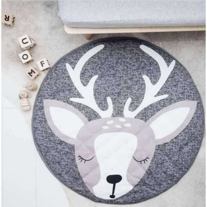 AA Tapis d'Éveil Tapis de Jeu Pour Bébé Tapis de Couchage Doux 90cm - Cerf