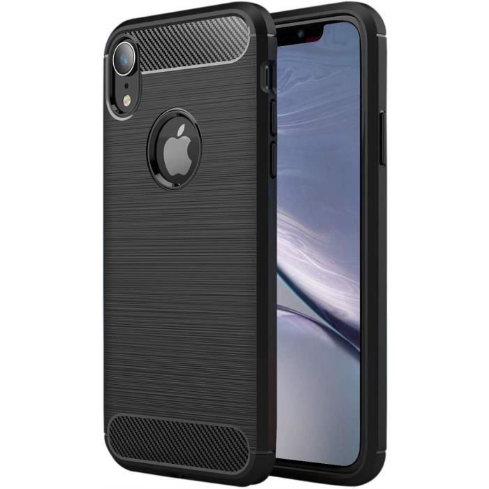 Coque iphone XR , Coque Silicone Anti-Choc Anti-Rayure Gel Case - Noir