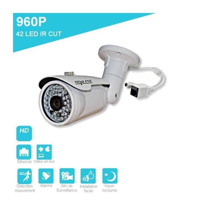 Caméra de surveillance COULEUR Vidéosurveillance 960P 42 LED IR CUT métal - Waterproof