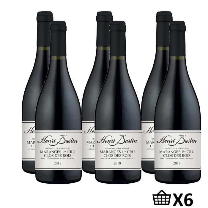 Maison Henri Bastin 2018 Bourgogne Maranges 1er cru Clos Des Rois -Vin Rouge de Bourgogne-Cépage Pinot Noir AOP 6X75cl