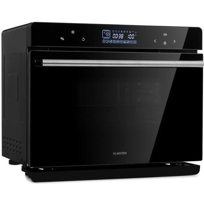 Klarstein MasterFresh Four vapeur multifonction 24L - pose libre - grille et plaque de cuisson - minuterie - 2200W - classe A - noir