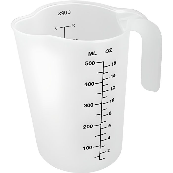 Pot Mesureur 500 Ml. Polypropilene