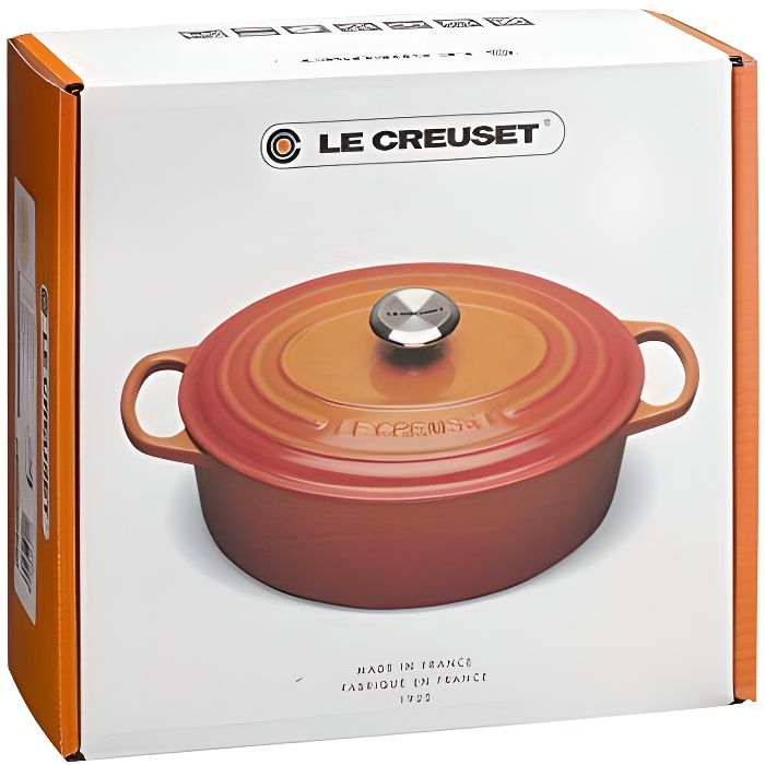 Le Creuset 21178350602430 Signature Cocotte Ovale Fonte Cerise 35 cm
