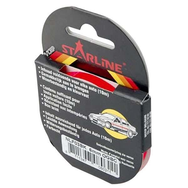 Liseré filet de jante jaune 6mm x 10m Motip LB03XF pour moto scooter deux roues