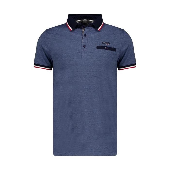 DEELUXE Polo à bords contrastés DREXLER Navy